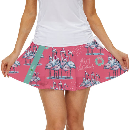 Dizzy Pickle Christmas Fa La La La La Women's Pickleball 15" Court Skorts with Inner Shorts