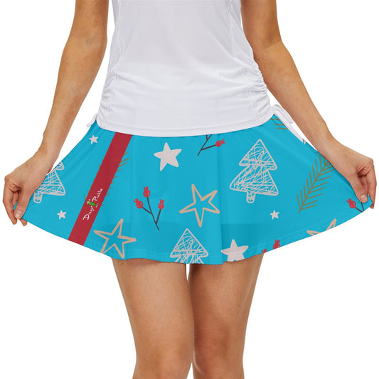 Dizzy Pickle Christmas Star Women's Pickleball 15" Court Skorts with Inner Shorts