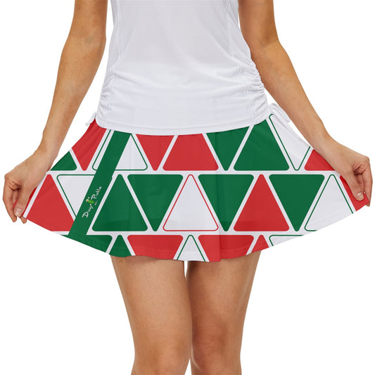 Dizzy Pickle Christmas Trees Women's Pickleball 15" Court Skorts with Inner Shorts