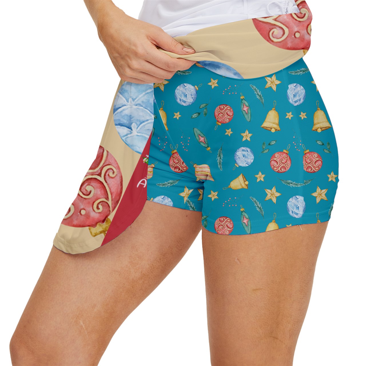 Dizzy Pickle Christmas Spirit Women's Pickleball 15" Court Skorts with Inner Shorts