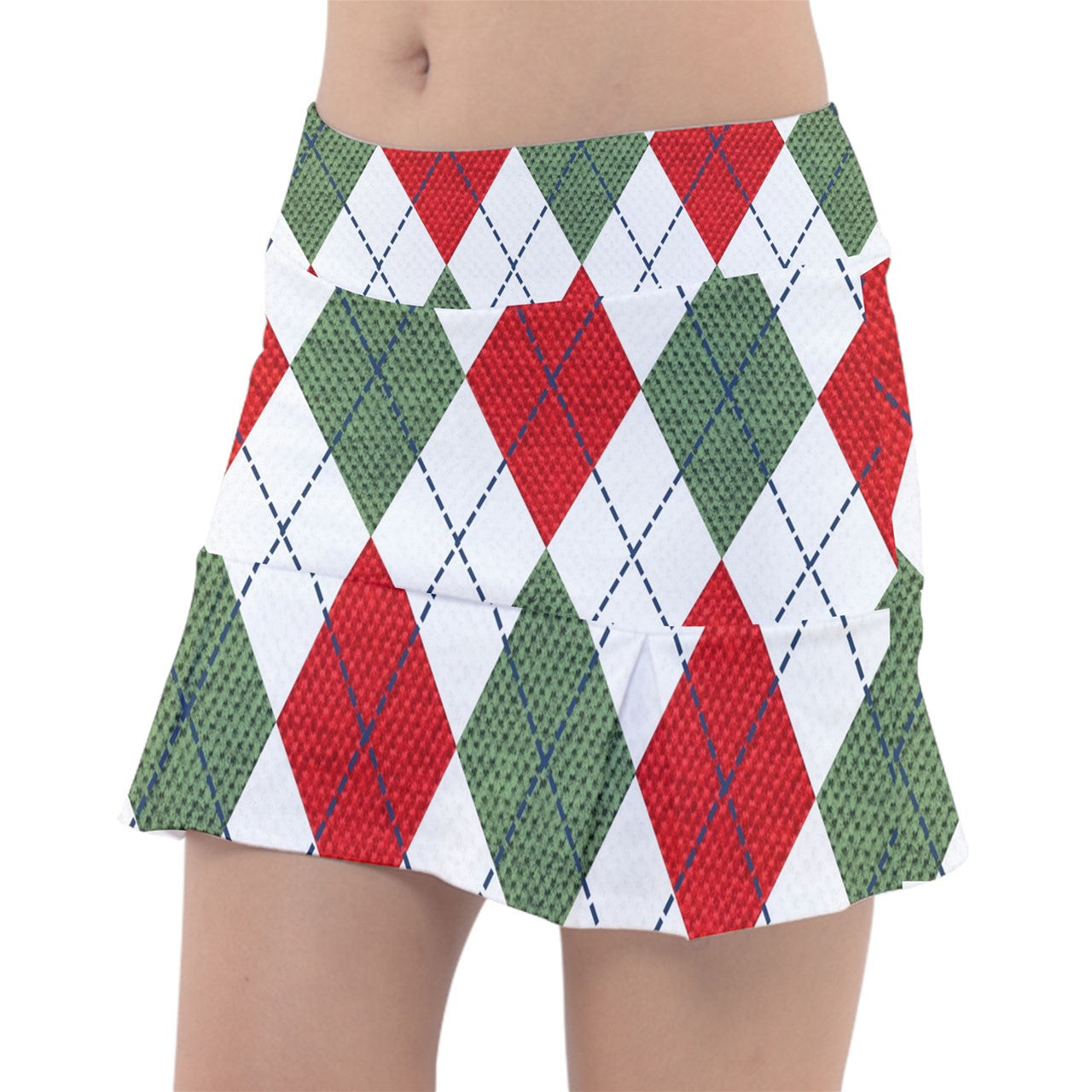 Dizzy Pickle Christmas Diamonds Women's Pickleball Classic 15" Pickleball Skort with Inner Shorts