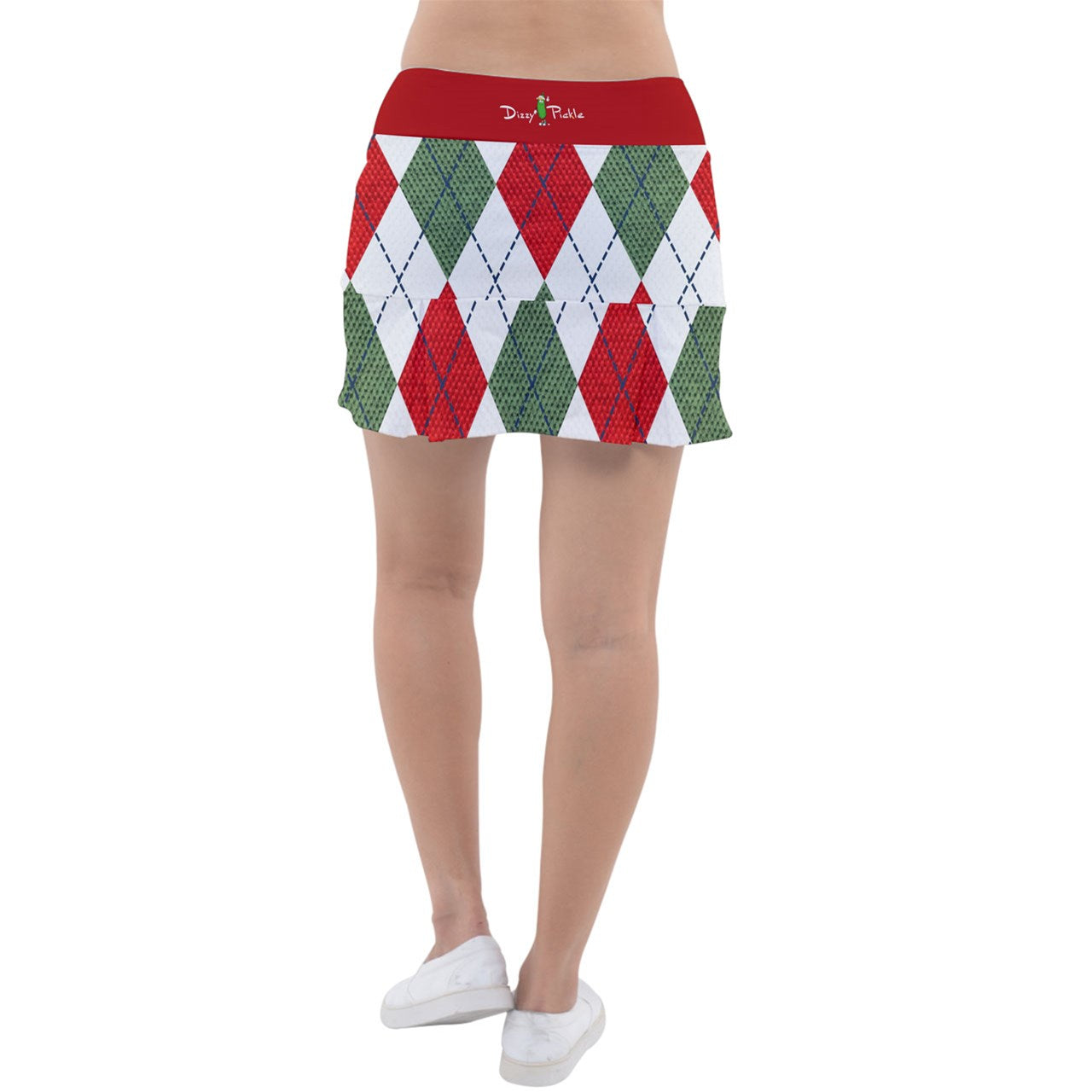 Dizzy Pickle Christmas Diamonds Women's Pickleball Classic 15" Pickleball Skort with Inner Shorts