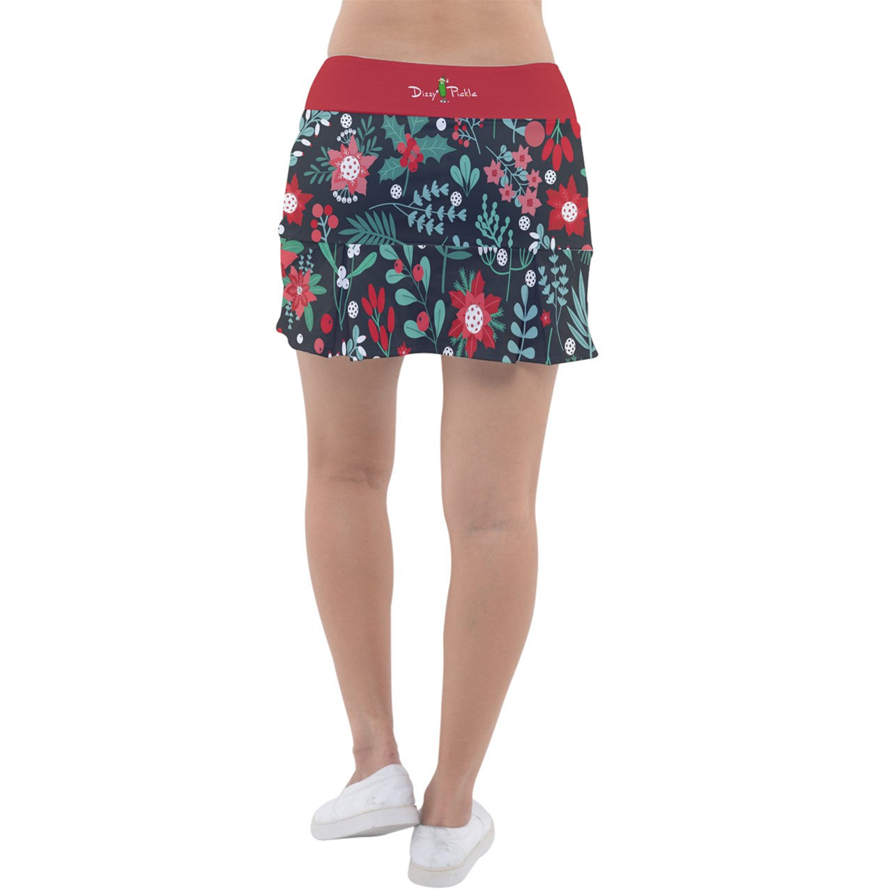 Dizzy Pickle Christmas Garden Women's Pickleball Classic 15" Pickleball Skort with Inner Shorts