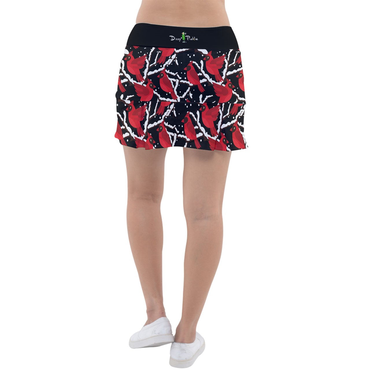 Dizzy Pickle Christmas Cardinals Women's Pickleball Classic 15" Pickleball Skort with Inner Shorts