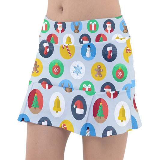 Dizzy Pickle Christmas Globes Women's Pickleball Classic 15" Pickleball Skort with Inner Shorts