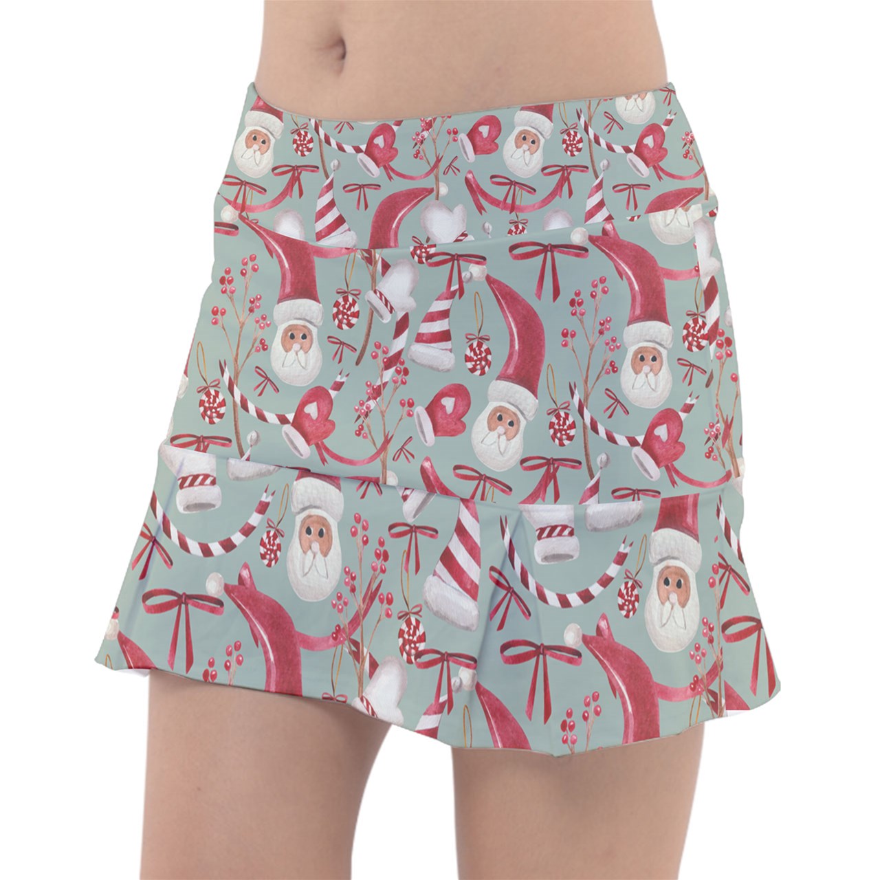 Dizzy Pickle Christmas All Things Santa Women's Pickleball Classic 15" Pickleball Skort with Inner Shorts