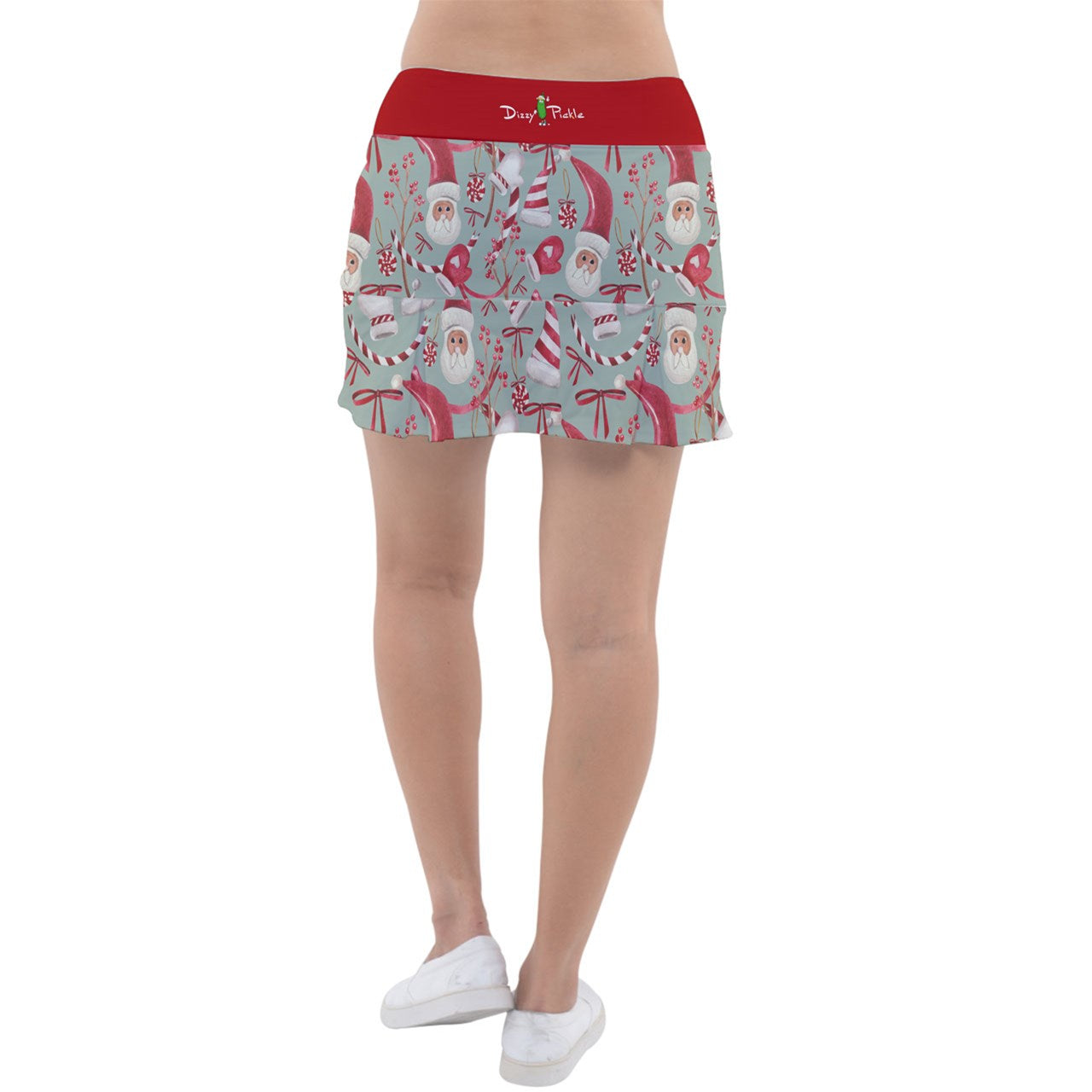 Dizzy Pickle Christmas All Things Santa Women's Pickleball Classic 15" Pickleball Skort with Inner Shorts