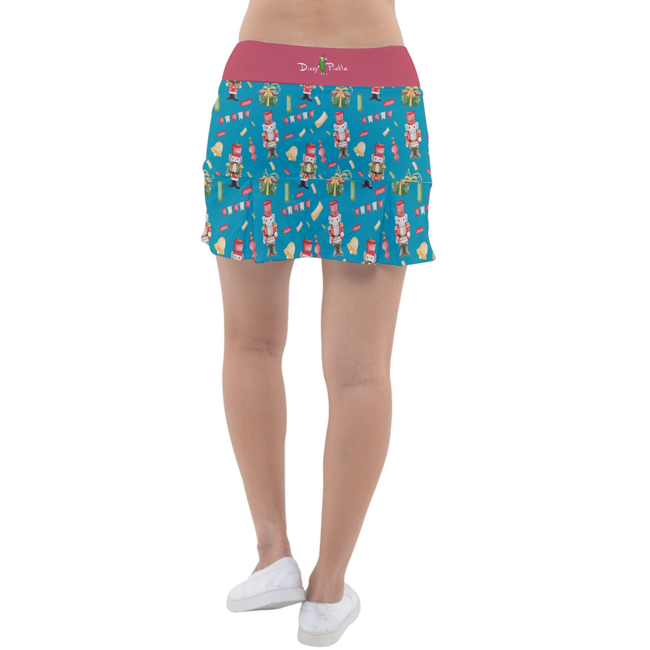 Dizzy Pickle Christmas Nutcrackers Blue Women's Pickleball Classic 15" Pickleball Skort with Inner Shorts