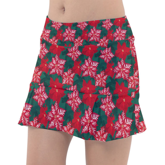 Dizzy Pickle Christmas Blooms Women's Pickleball Classic 15" Pickleball Skort with Inner Shorts