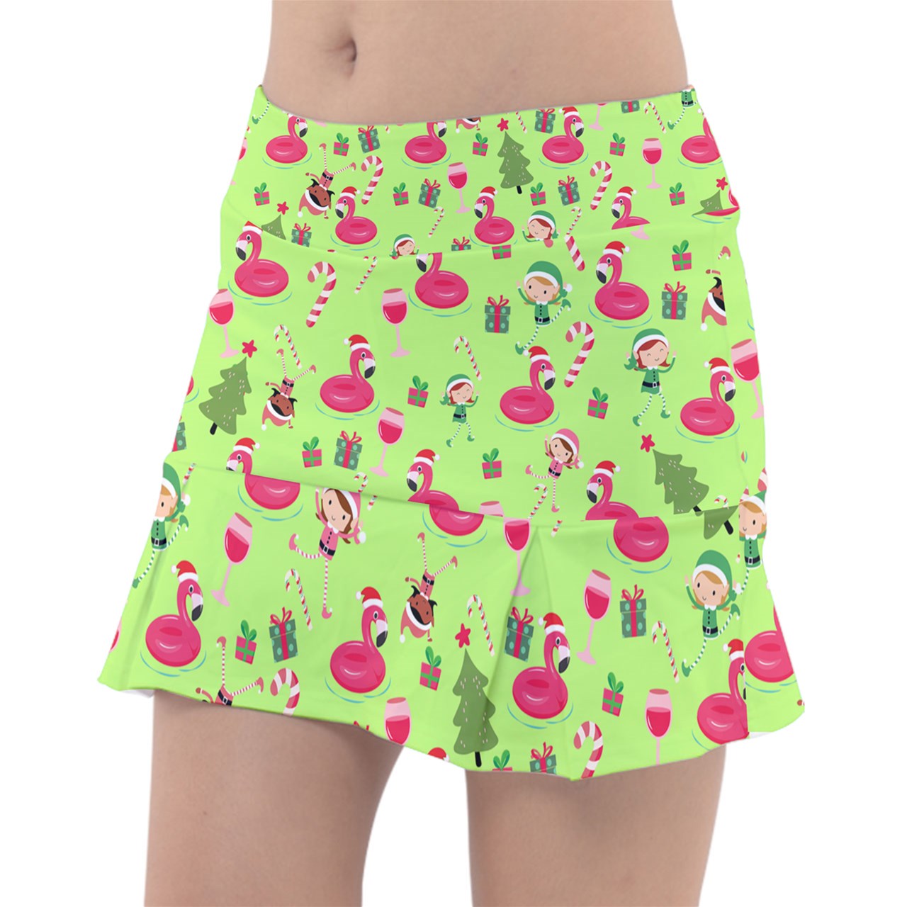 Dizzy Pickle Christmas Cheer Women's Pickleball Classic 15" Pickleball Skort with Inner Shorts