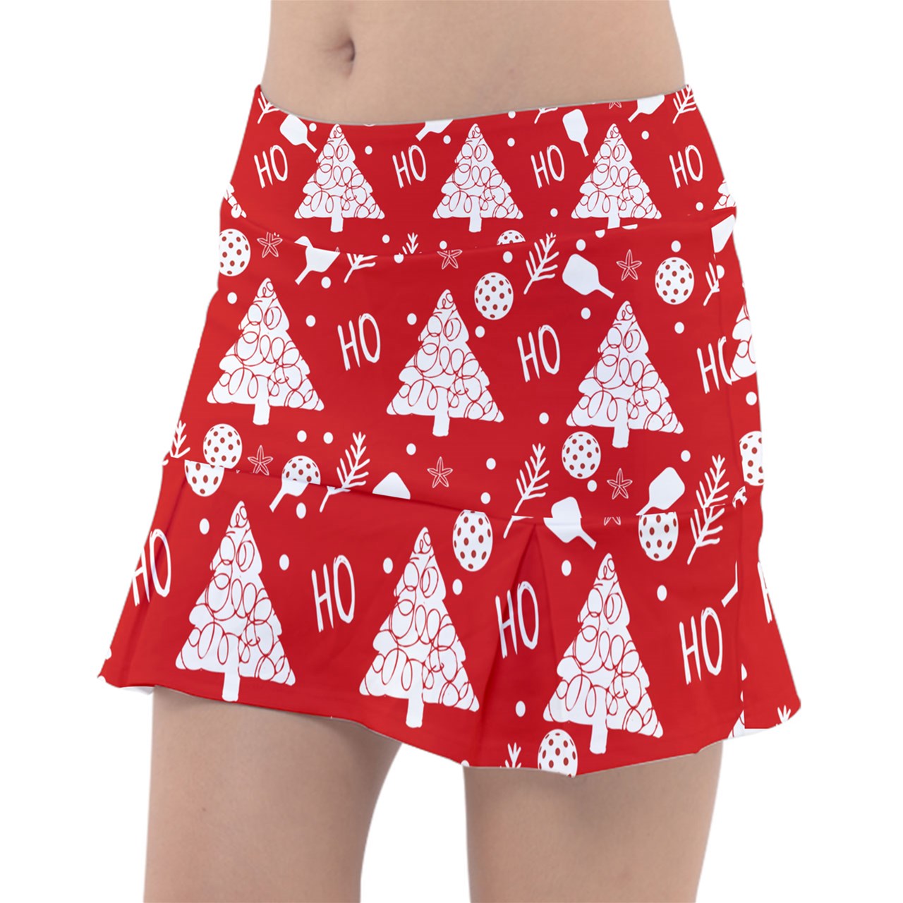 Dizzy Pickle Christmas HO HO HO Women's Pickleball Classic 15" Pickleball Skort with Inner Shorts