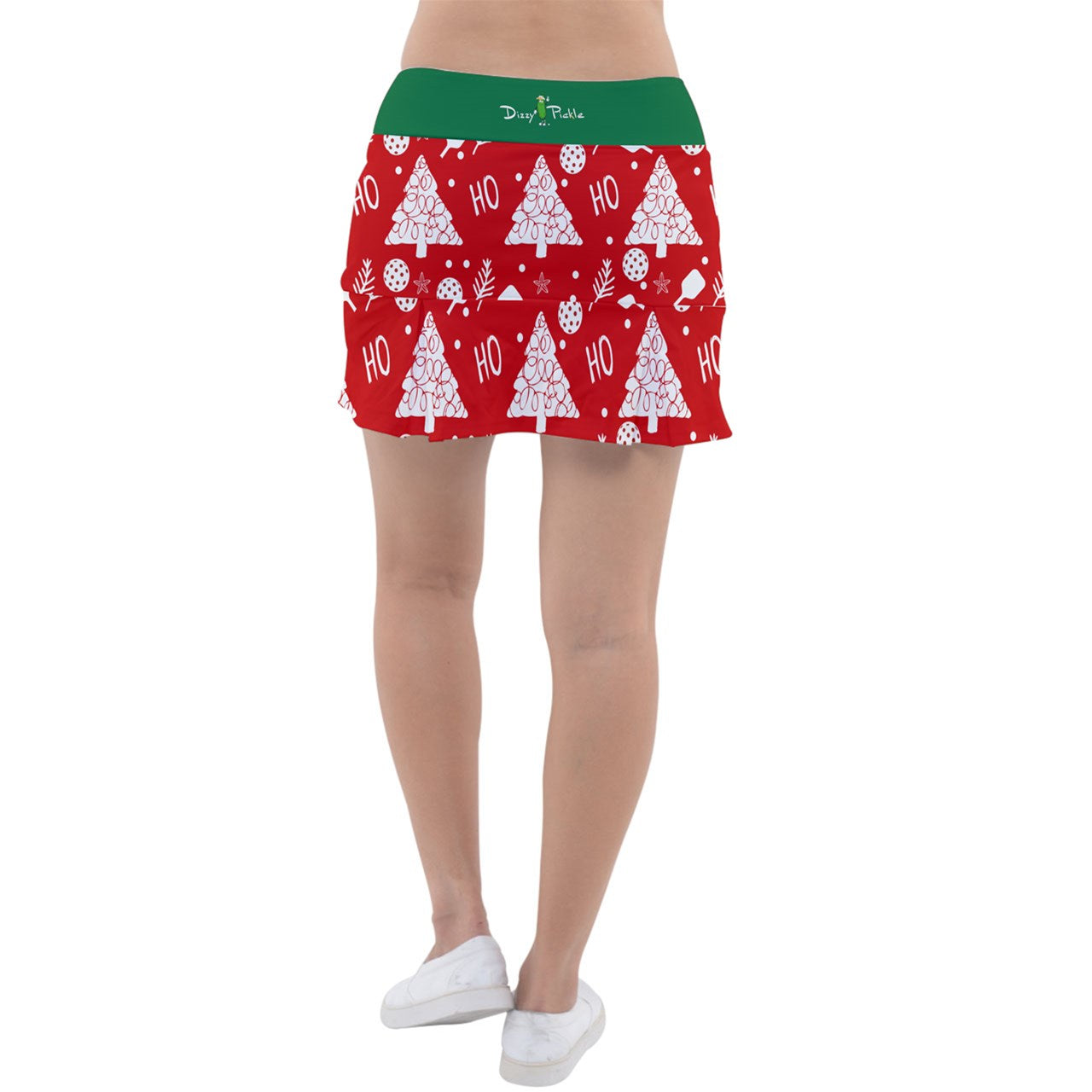 Dizzy Pickle Christmas HO HO HO Women's Pickleball Classic 15" Pickleball Skort with Inner Shorts