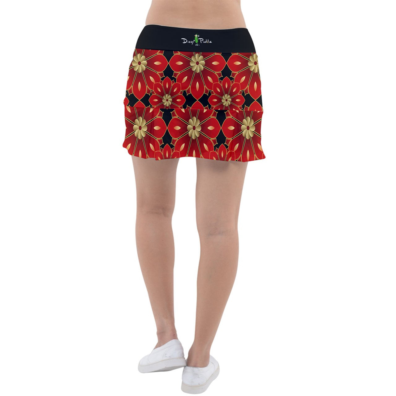 Dizzy Pickle Christmas Glory in Blooms Women's Pickleball Classic 15" Pickleball Skort with Inner Shorts