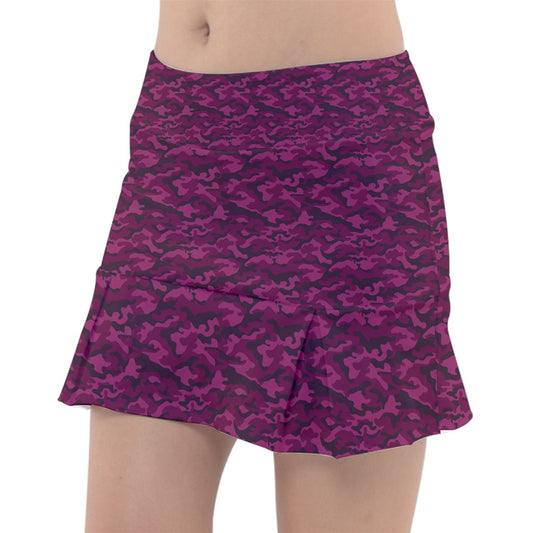 Dizzy Pickle Jan Wine_Pink Women's Pickleball Classic 15" Pickleball Skort with Inner Shorts