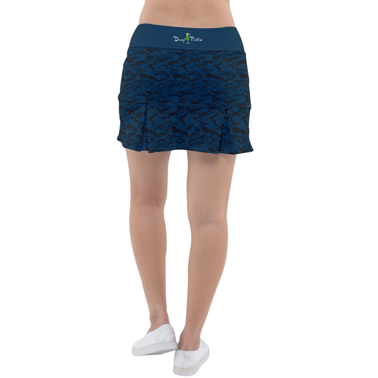 Dizzy Pickle Jan Black_Blue Women's Pickleball Classic 15" Pickleball Skort with Inner Shorts