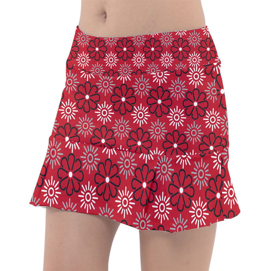 Dizzy Pickle April Red Women's Pickleball Classic 15" Pickleball Skort with Inner Shorts