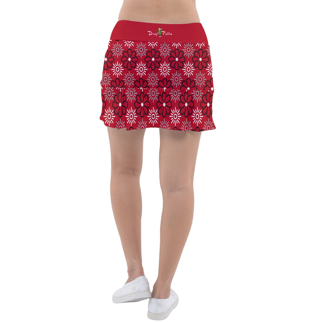 Dizzy Pickle April Red Women's Pickleball Classic 15" Pickleball Skort with Inner Shorts