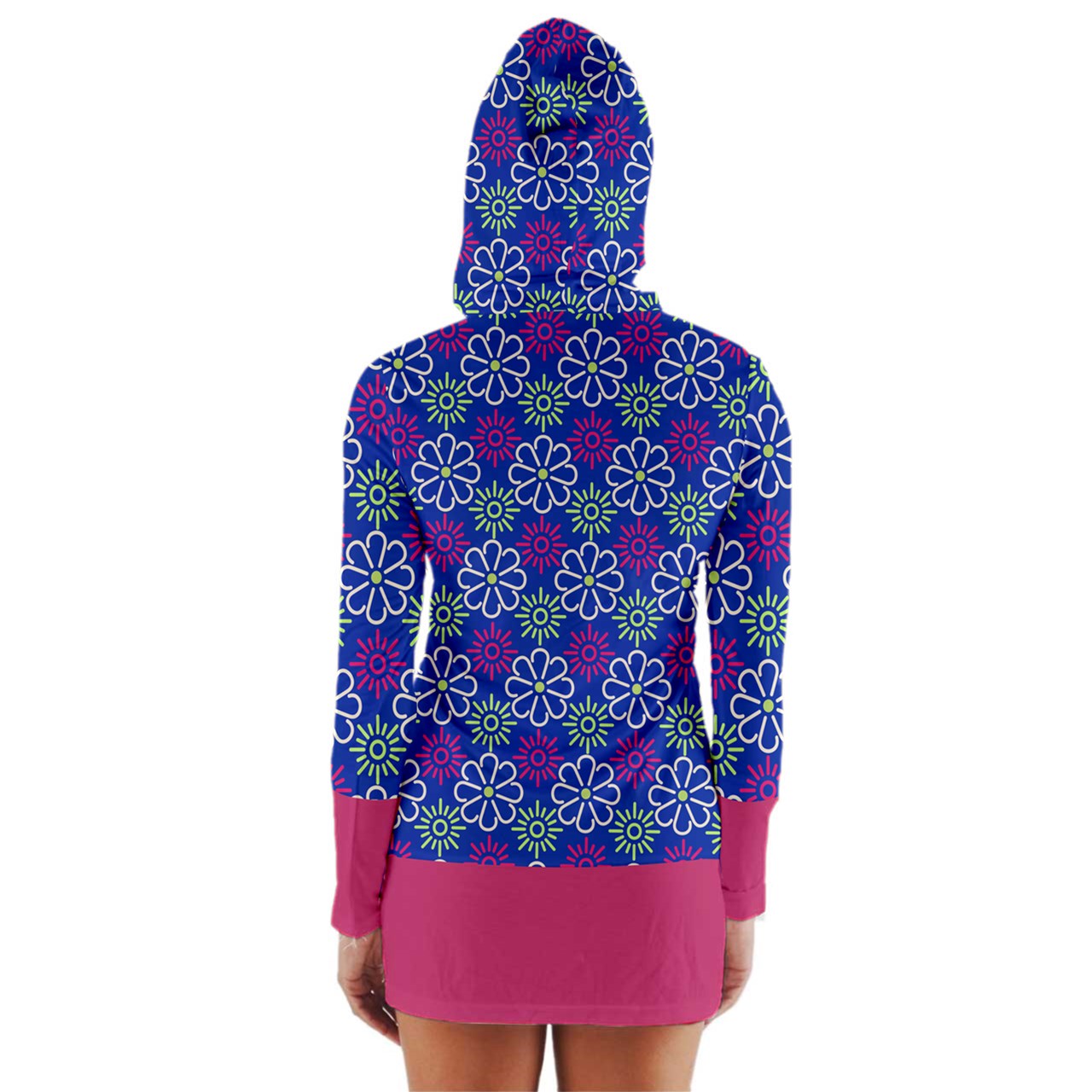 Dizzy Pickle April Blue Women's Pickleball Long Sleeve Hooded T-Shirt with Cuffs