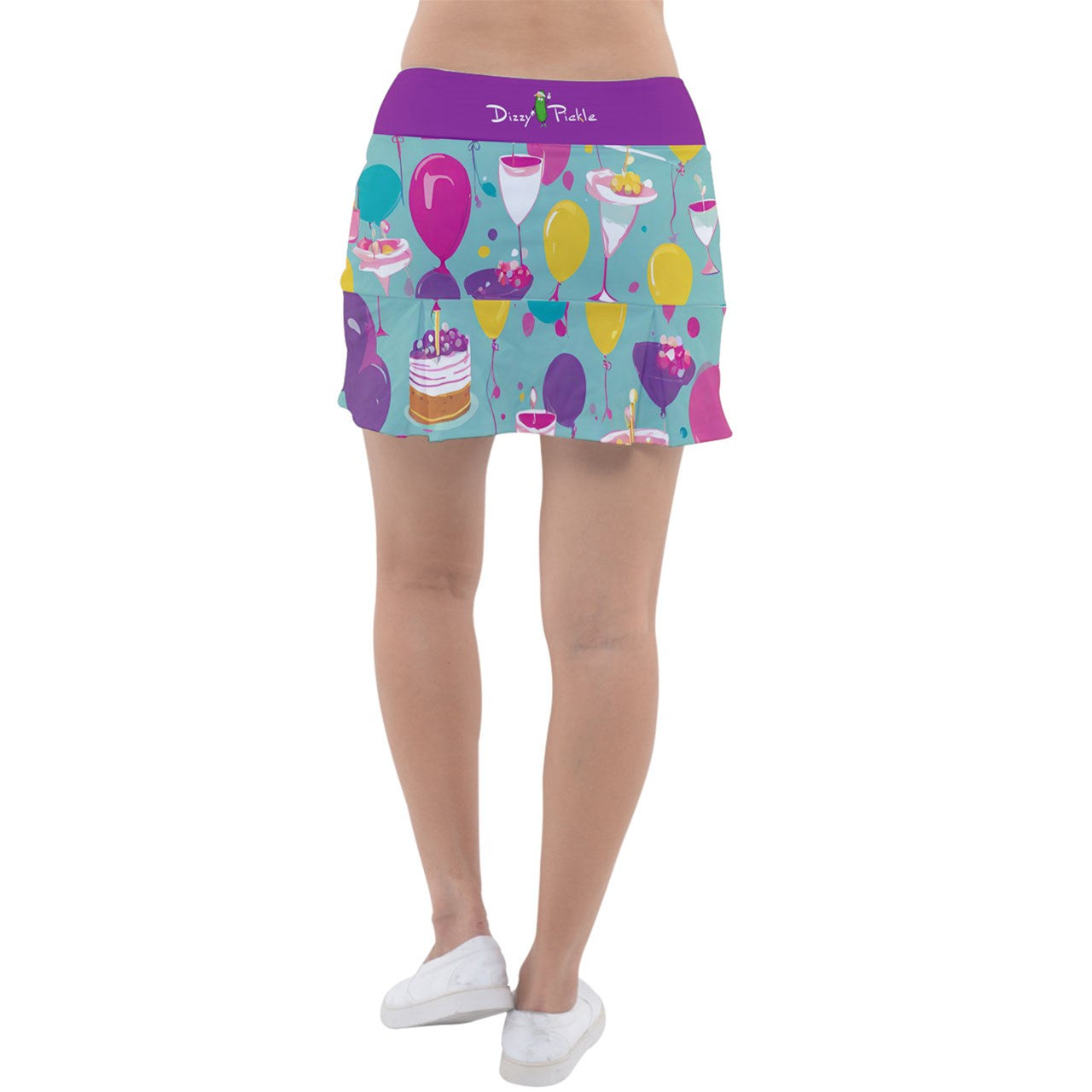 Dizzy Pickle Let's Party Women's Pickleball Classic 15" Skort with Inner Shorts