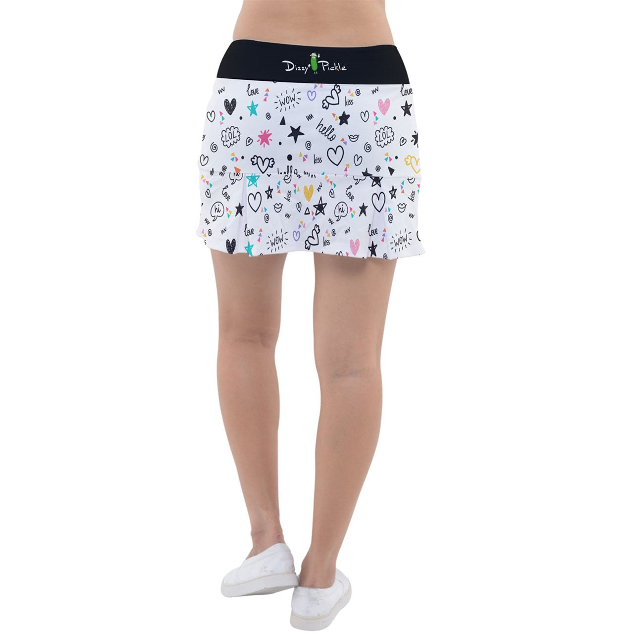 Dizzy Pickle Rachel White Women's Pickleball Classic 15" Skort with Inner Shorts