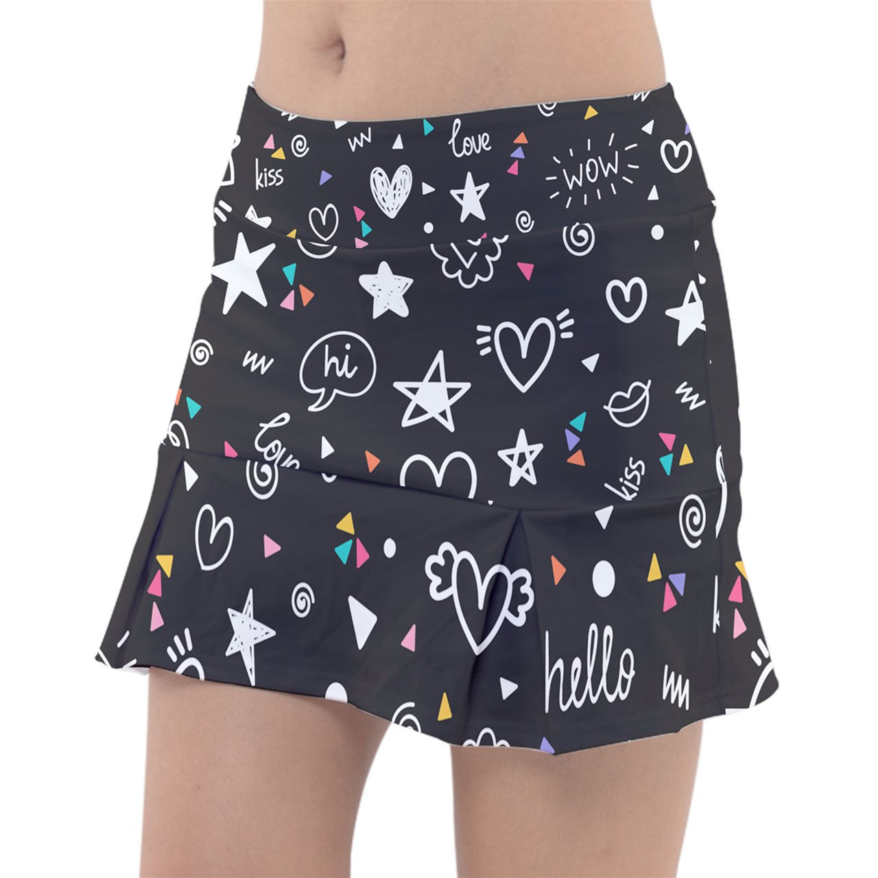 Dizzy Pickle Rachel Black Women's Pickleball Classic 15" Skort with Inner Shorts