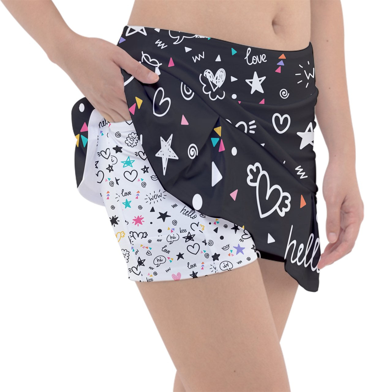 Dizzy Pickle Rachel Black Women's Pickleball Classic 15" Skort with Inner Shorts