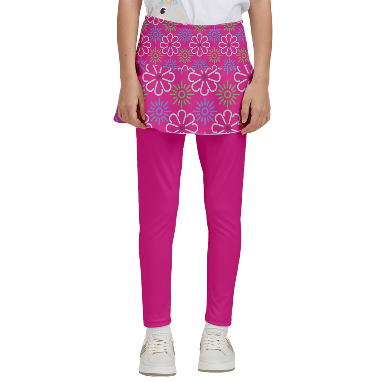 Dizzy Pickle April Pink Girl's Pickleball Skirted Leggings