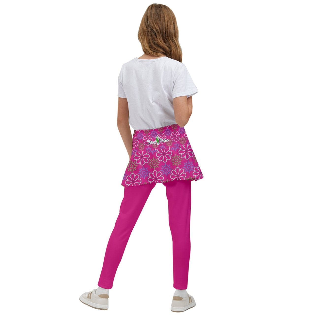 Dizzy Pickle April Pink Girl's Pickleball Skirted Leggings