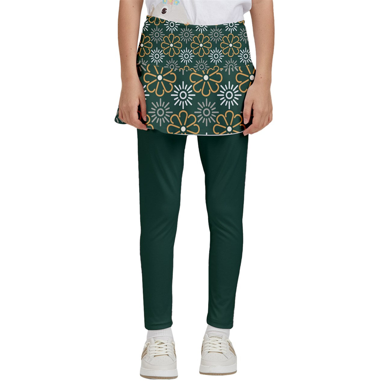 Dizzy Pickle April Emerald Girl's Pickleball Skirted Leggings