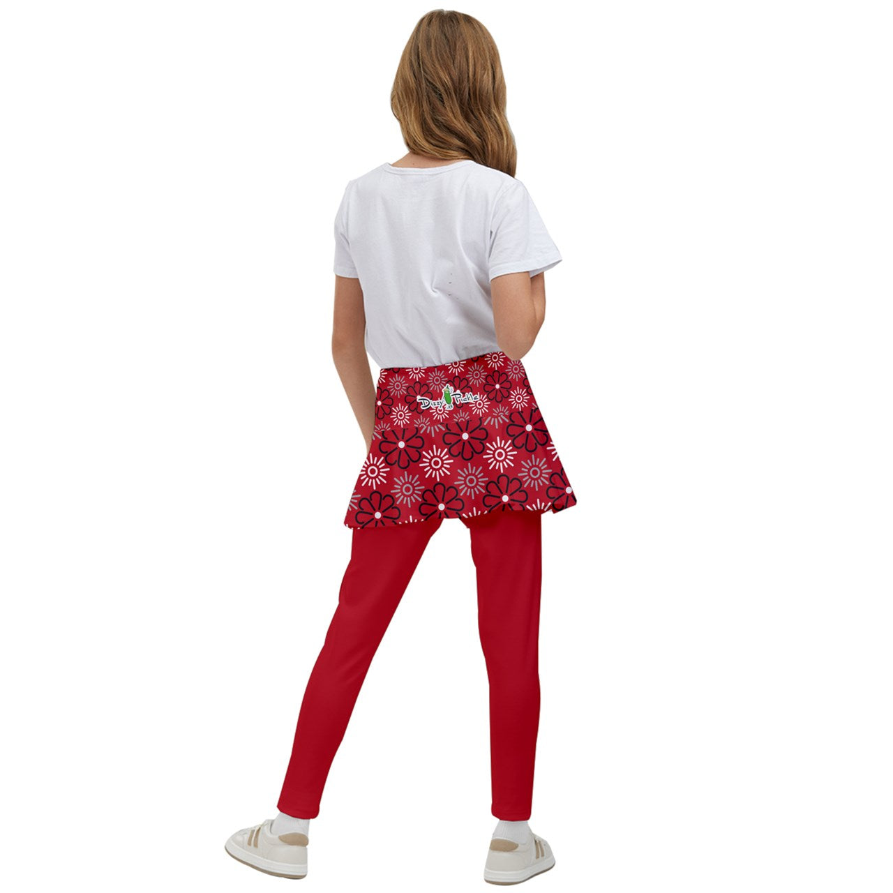 Dizzy Pickle April Red Girl's Pickleball Skirted Leggings