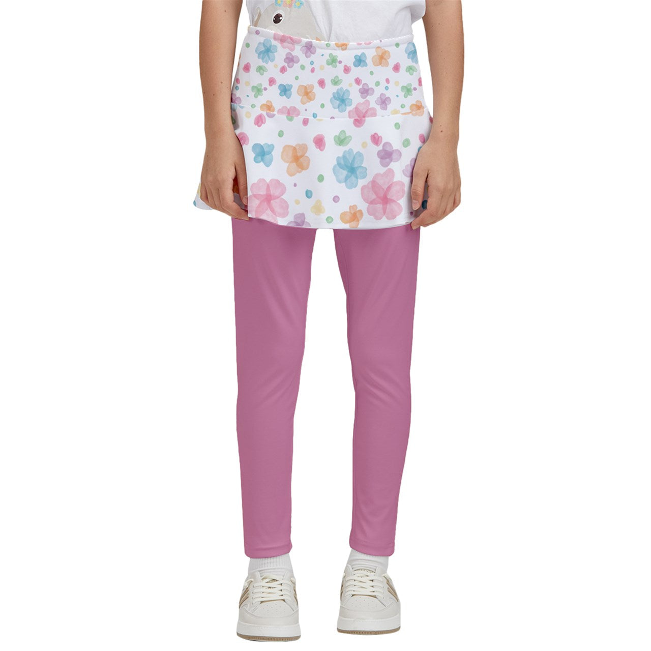 Dizzy Pickle Grace Pale Pink Girl's Pickleball Skirted Leggings