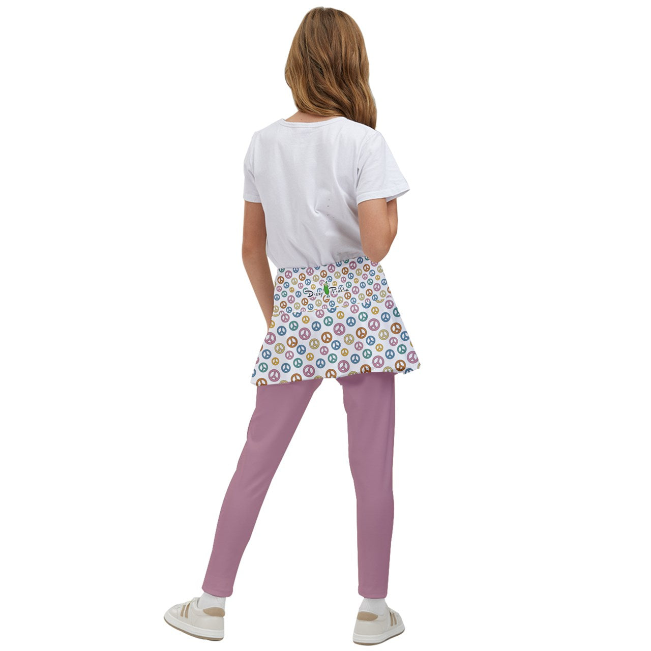 Dizzy Pickle Faith Pink Girl's Pickleball Skirted Leggings