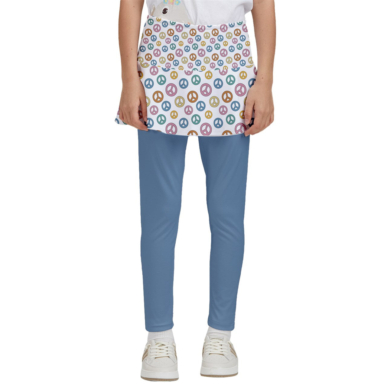 Dizzy Pickle Faith Blue Girl's Pickleball Skirted Leggings