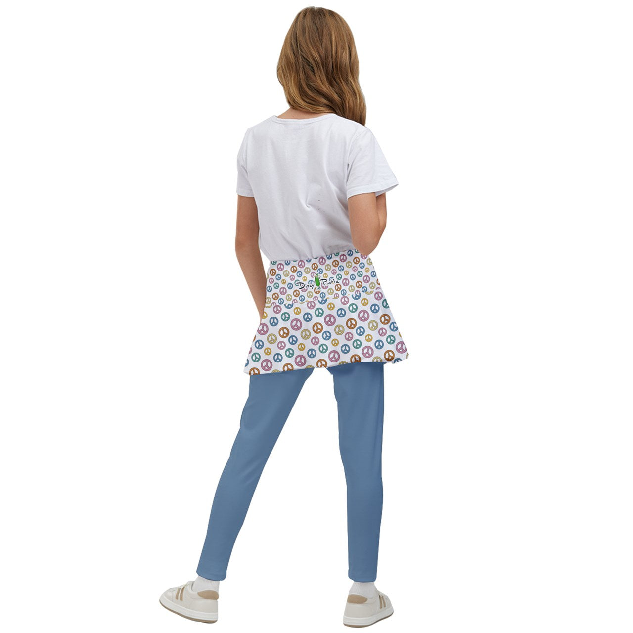 Dizzy Pickle Faith Blue Girl's Pickleball Skirted Leggings