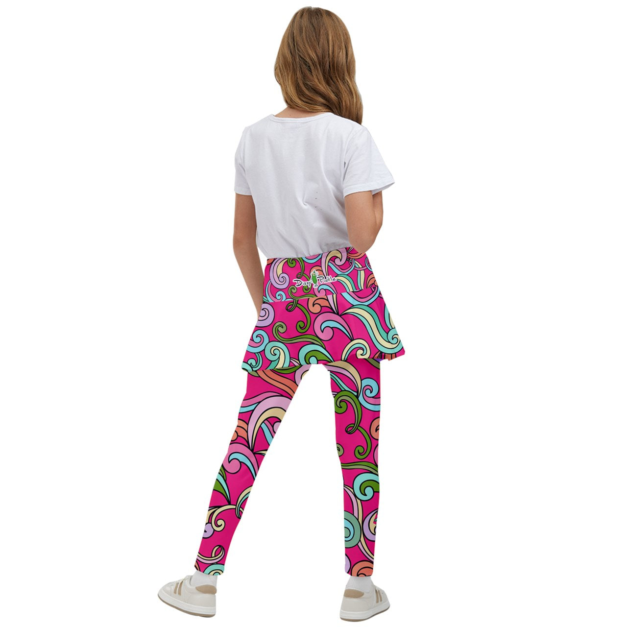 Dizzy Pickle Anna Pink Girl's Pickleball Skirted Leggings