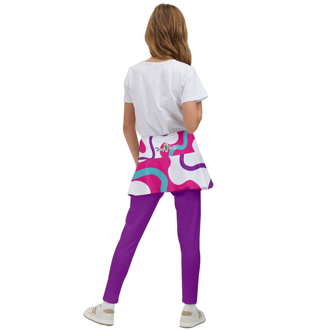 Dizzy Pickle Jenny Waves Girl's Pickleball Skirted Leggings