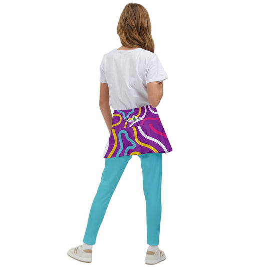 Dizzy Pickle Jenny Wiggles Girl's Pickleball Skirted Leggings