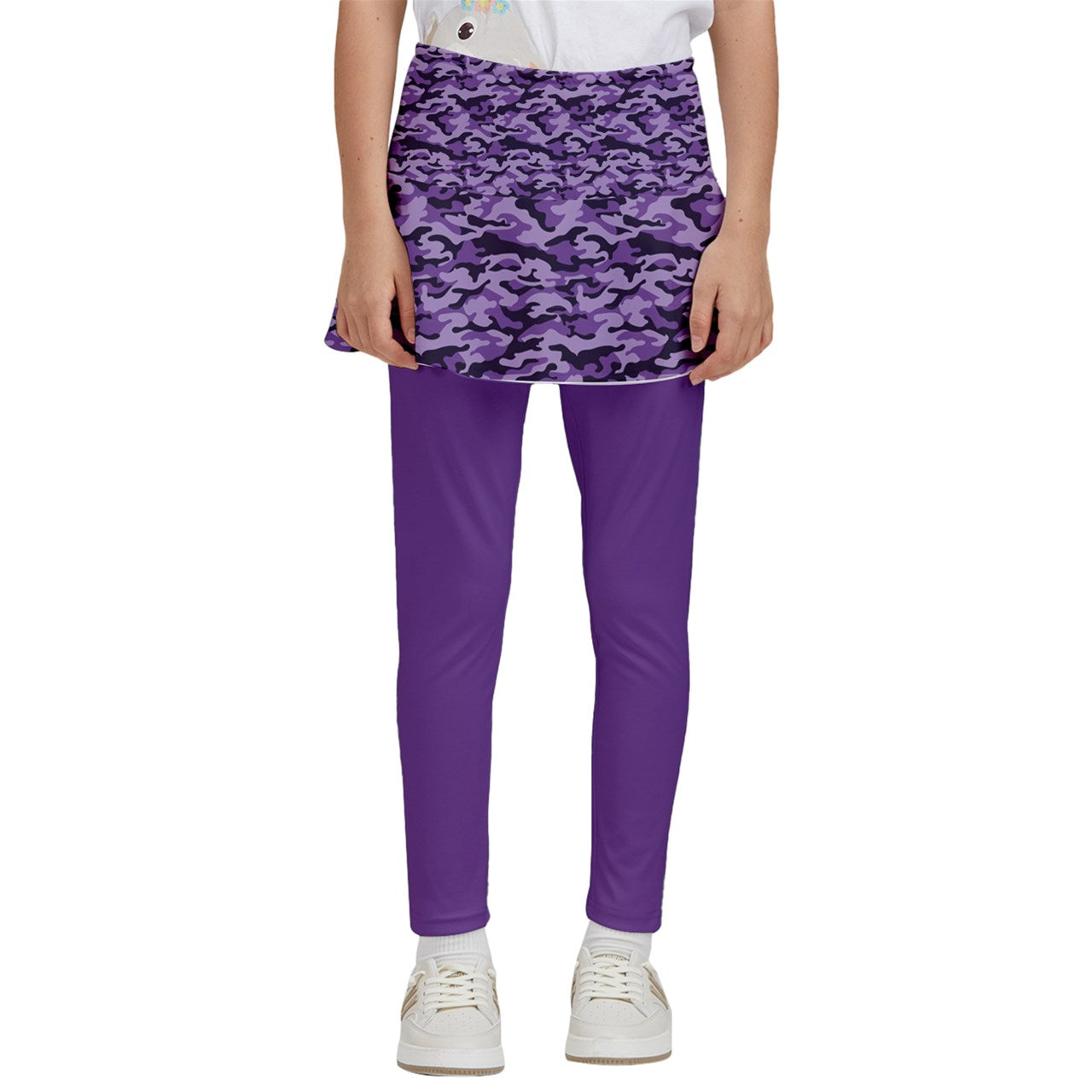 Dizzy Pickle Jan Purple Girl's Pickleball Skirted Leggings