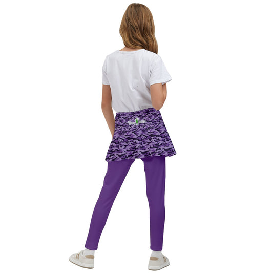 Dizzy Pickle Jan Purple Girl's Pickleball Skirted Leggings