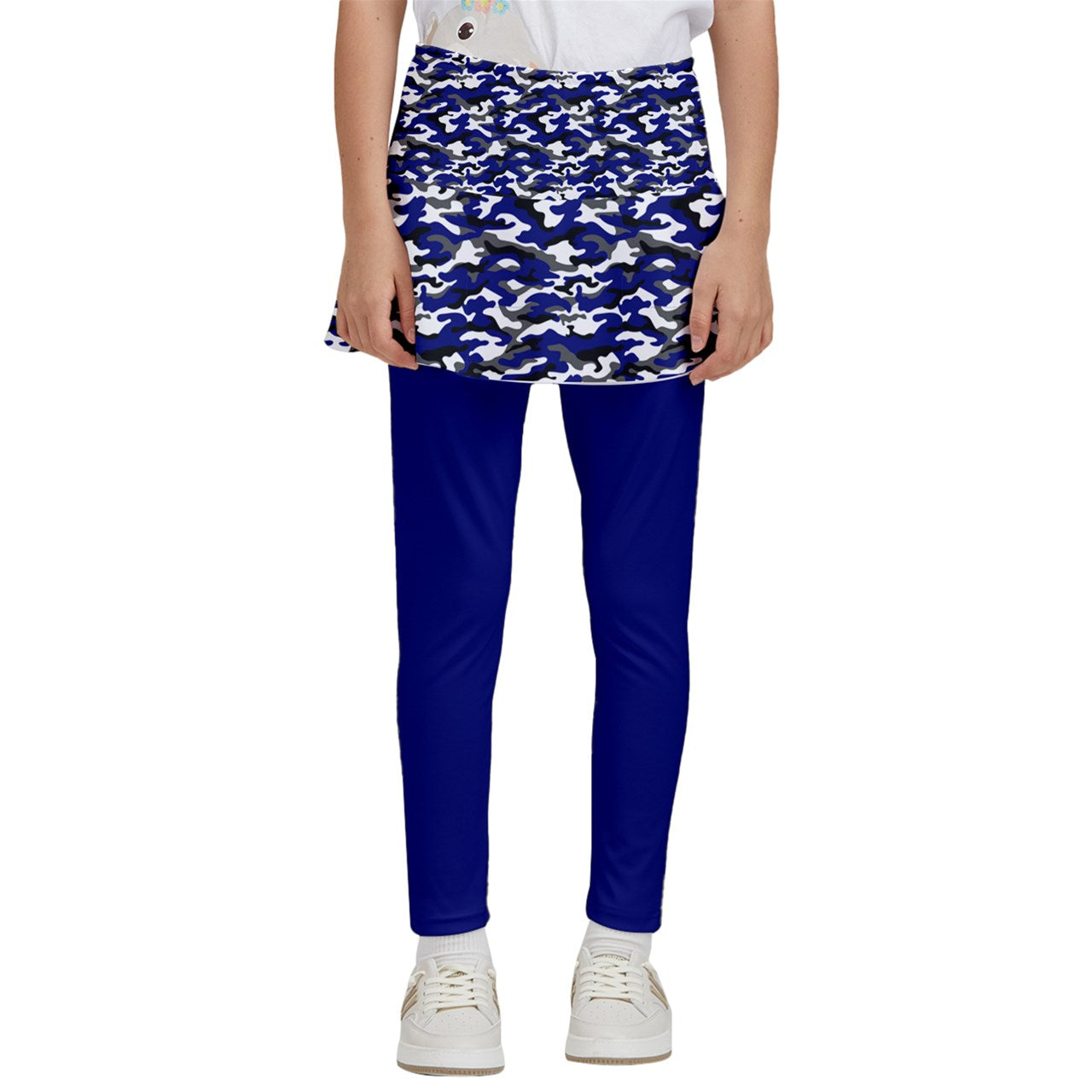 Dizzy Pickle Jan Royal Blue Girl's Pickleball Skirted Leggings