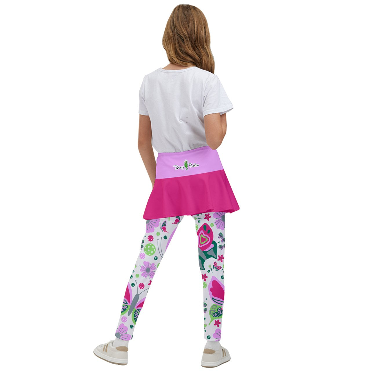 Dizzy Pickle Penny PG Butterflies P Girl's Pickleball Skirted Leggings