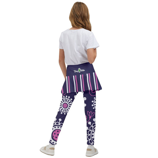 Dizzy Pickle Coming Up Daisies PP Girl's Pickleball Skirted Leggings