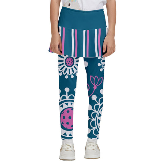 Dizzy Pickle Coming Up Daisies TP Girl's Pickleball Skirted Leggings