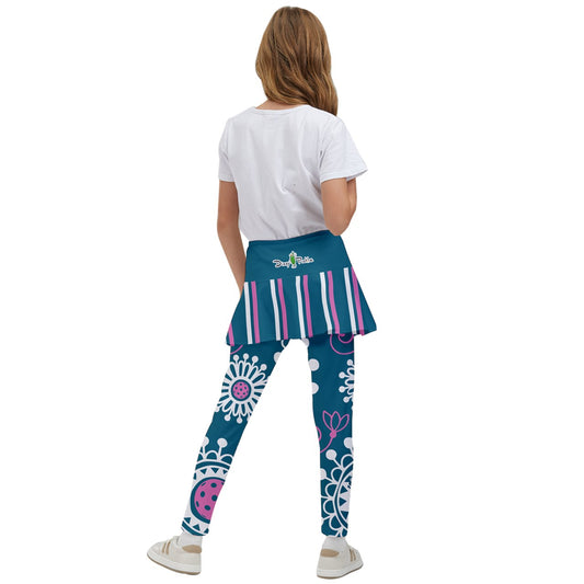 Dizzy Pickle Coming Up Daisies TP Girl's Pickleball Skirted Leggings