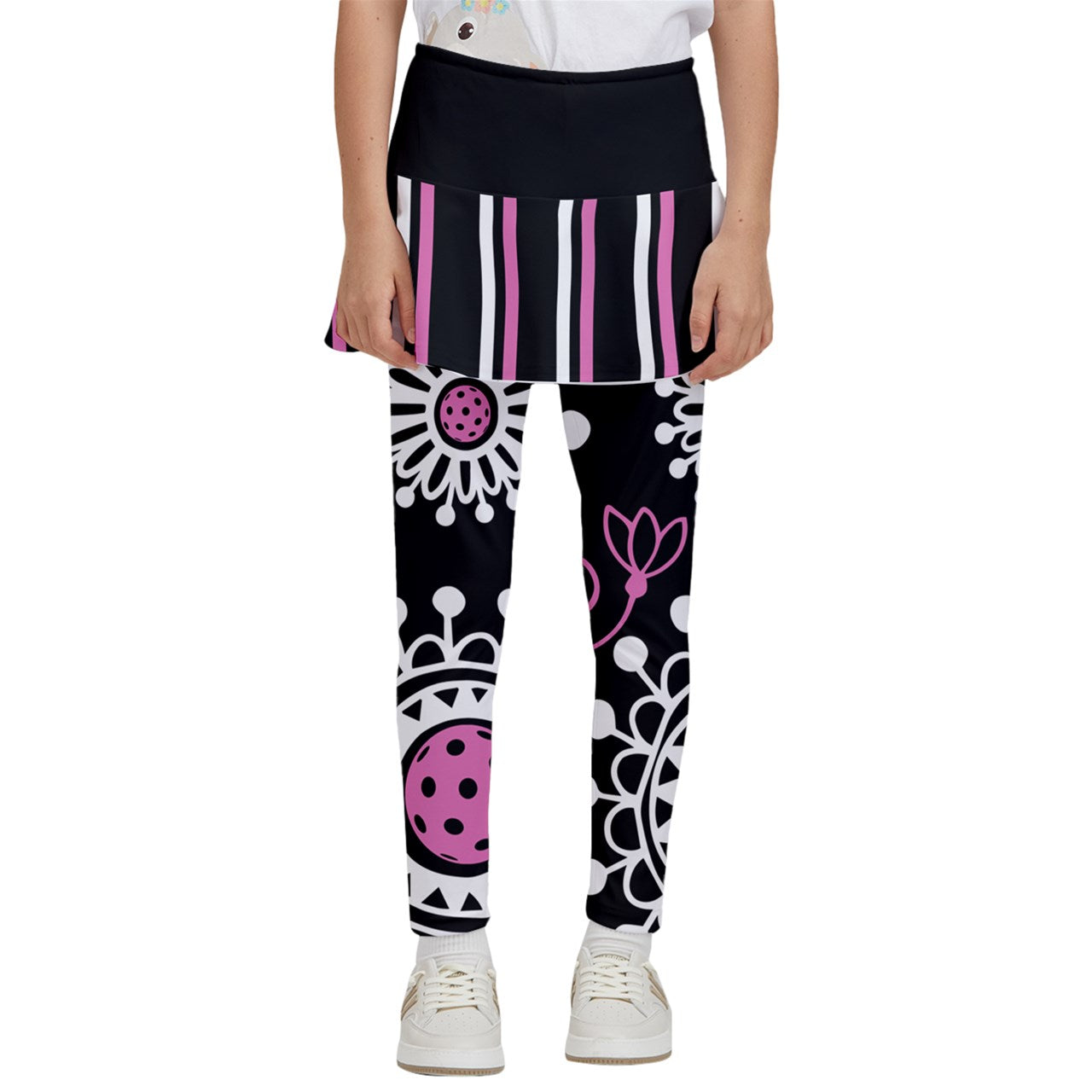 Dizzy Pickle Coming Up Daisies BP Girl's Pickleball Skirted Leggings