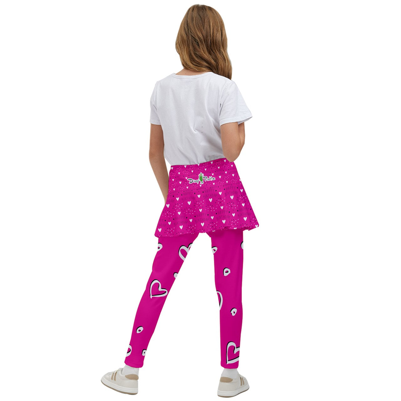 Dizzy Pickle Celebrate You Girl's Pickleball Skirted Leggings