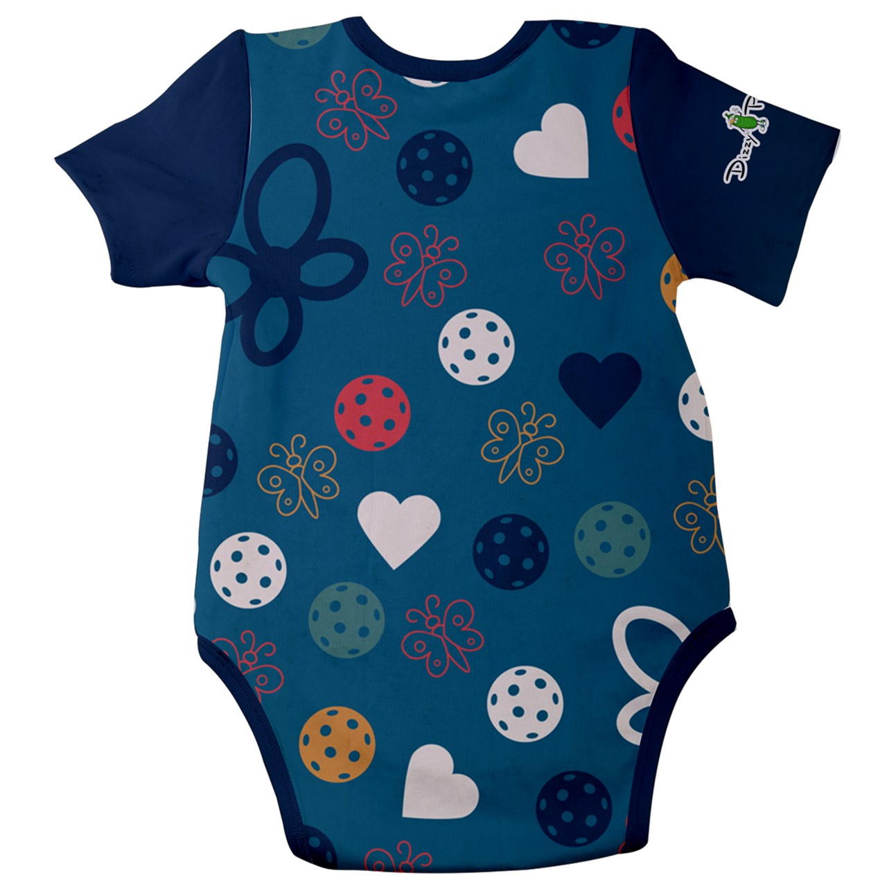 Dizzy Pickle Lil Dizzy Penny Blues Baby Short Sleeve Onesie