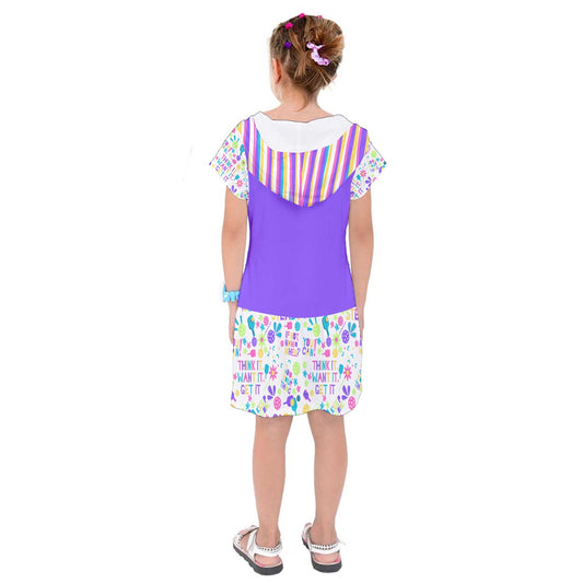 Dizzy Pickle Theresa Purple Girl's Pickleball Drop Waist Dress