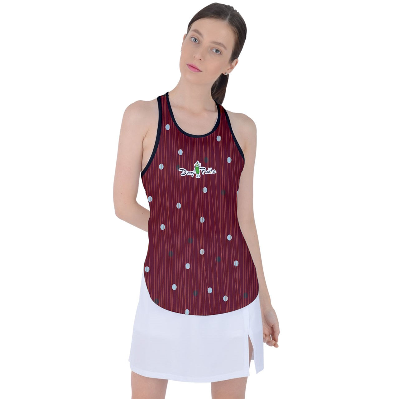 Dizzy Pickle GEO D010a Women's Pickleball Racer Back Mesh Tank Top