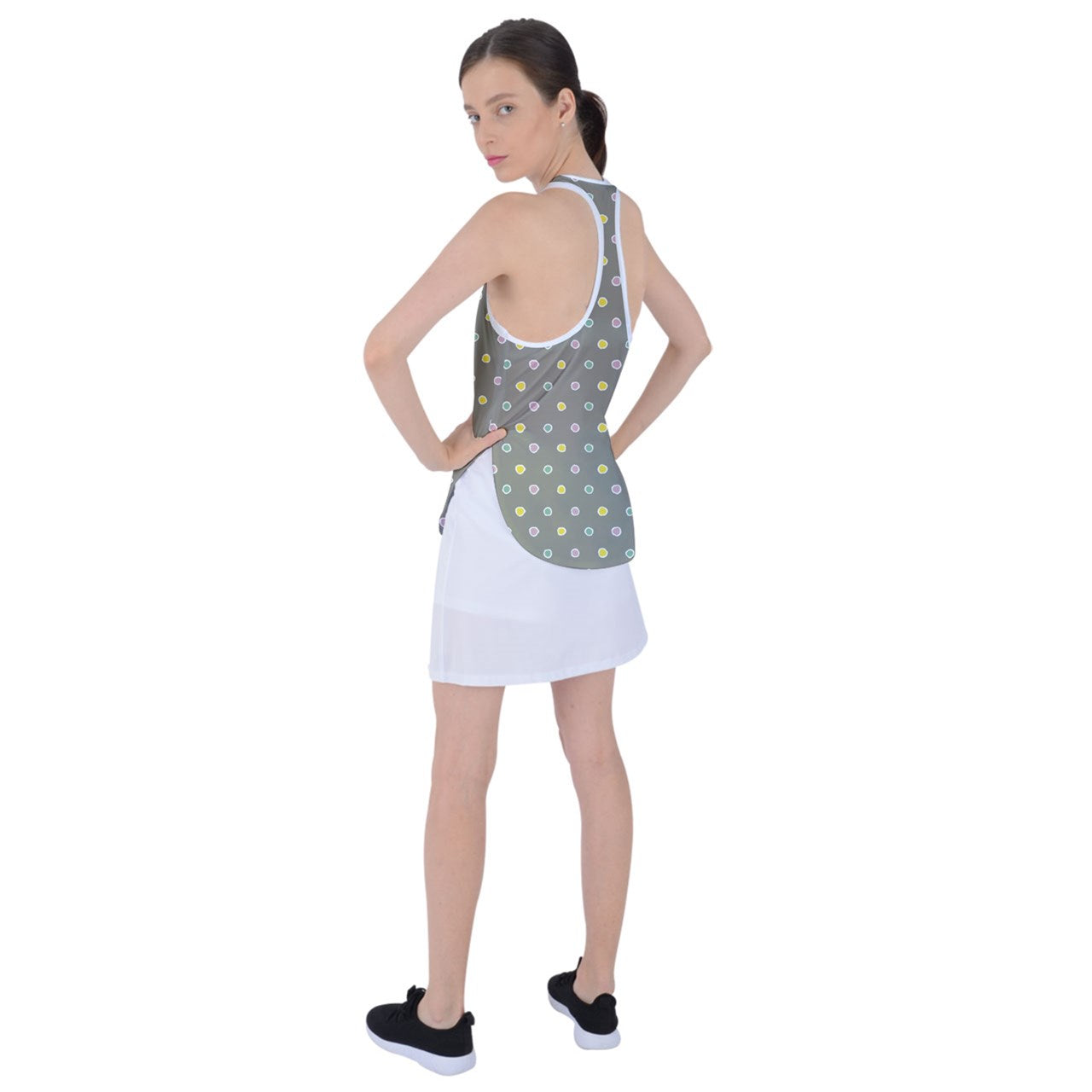 Dizzy Pickle GEO D068a Women's Pickleball Racer Back Mesh Tank Top Racer Back Mesh Tank Top